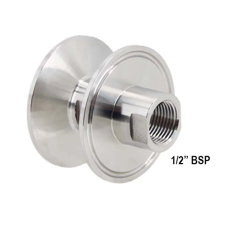 2-Zoll-Tri-Clamp x 1/2" BSP (NPT) Adapter Edelstahl 304 Homebrew Clover Fitting, Brewer Hardware