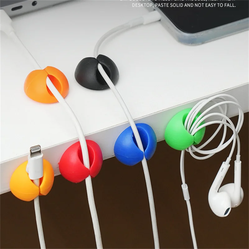 5/10/20/50Pcs Kabel Wickler Organizer USB Ladekabel Clips Schreibtisch Ordentlich Organizer Draht Kabel halter Protektoren In Home Office Auto