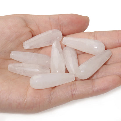 2 Stück Charme Wasser tropfenform Perlen 10x30mm Chalcedon Achate Howlite lose Spacer Perlen für Schmuck machen DIY Armband Ohrringe
