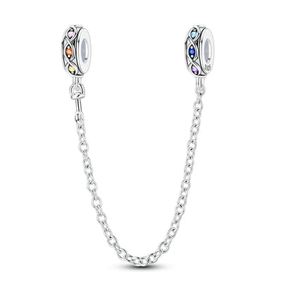 Sicherheitskette Libelle Schmetterling 925er Sterlingsilber Original Marienkäfer Kolibri Charm DIY Schmuckherstellung für Armband Armreif