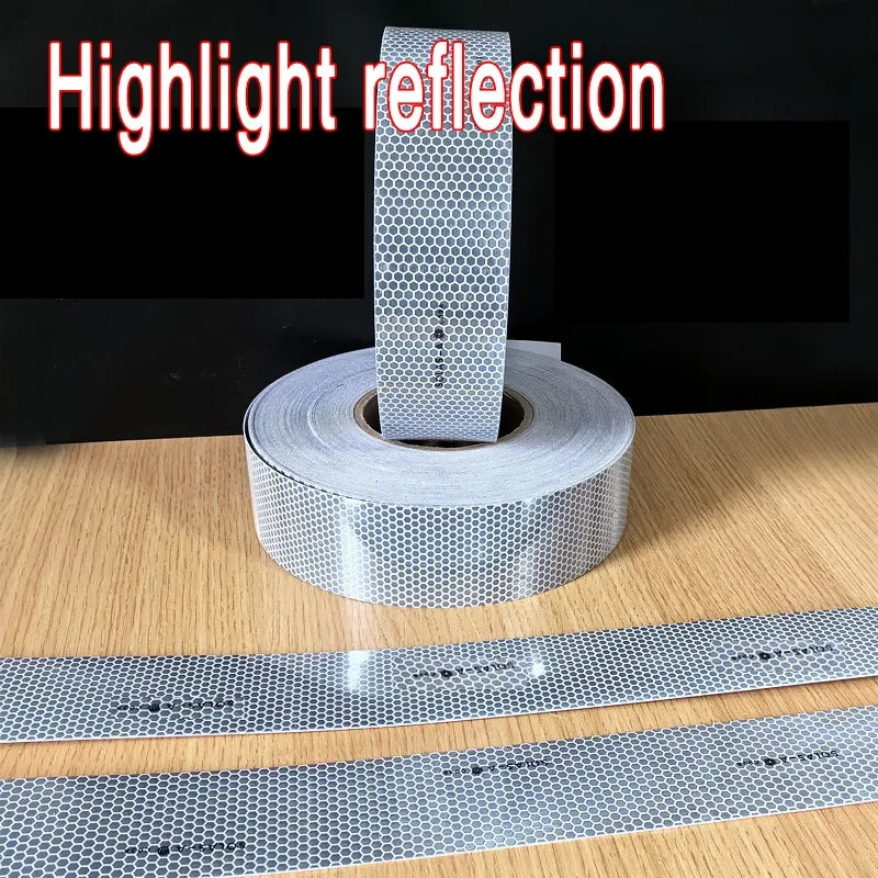 5cm x 1/3/5m hoc hinten sives reflektieren des Solas band für genähte Rettungs ringe oder selbst klebendes Warnband für Kleidung