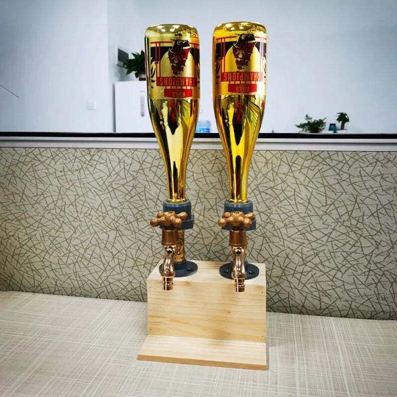 Holz Whisky Schnaps Spender Wasserhahn geformt Schuss Spender Getränke Whisky Halter für Flasche Home Bar Party Bar Zubehör