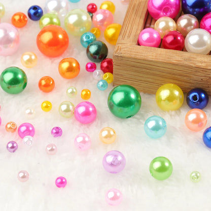 4mm 6mm 8mm 10mm Runde Imitation Perle Perlen Bunte Lose Kunststoff Acryl Spacer Perlen Für schmuck Machen Diy Armband Halskette