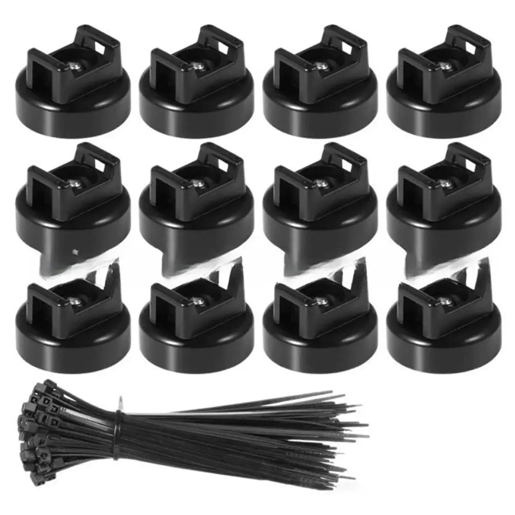 12/28Pcs Auto Verdrahtung Streifen Magnetische Kabelbinder Kabel Organizer Starke Kunststoff Magnetische Kabel Halter Für Kabel Management