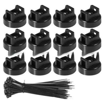 12/28Pcs Auto Verdrahtung Streifen Magnetische Kabelbinder Kabel Organizer Starke Kunststoff Magnetische Kabel Halter Für Kabel Management