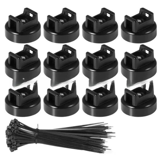 12/28Pcs Auto Verdrahtung Streifen Magnetische Kabelbinder Kabel Organizer Starke Kunststoff Magnetische Kabel Halter Für Kabel Management