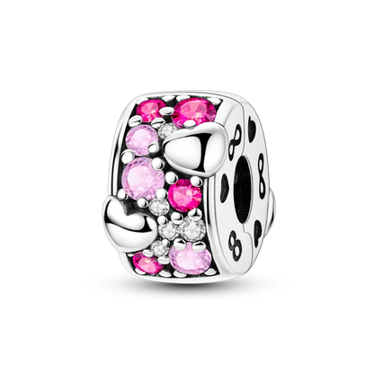 Silberverschluss, 925er-Sterlingsilber, CZ-Pflaster-Clip-Charms, Gänseblümchen-Perlen, Stopper, Sicherheitskette, passend für Original-Armreif, Schmuck-Clip