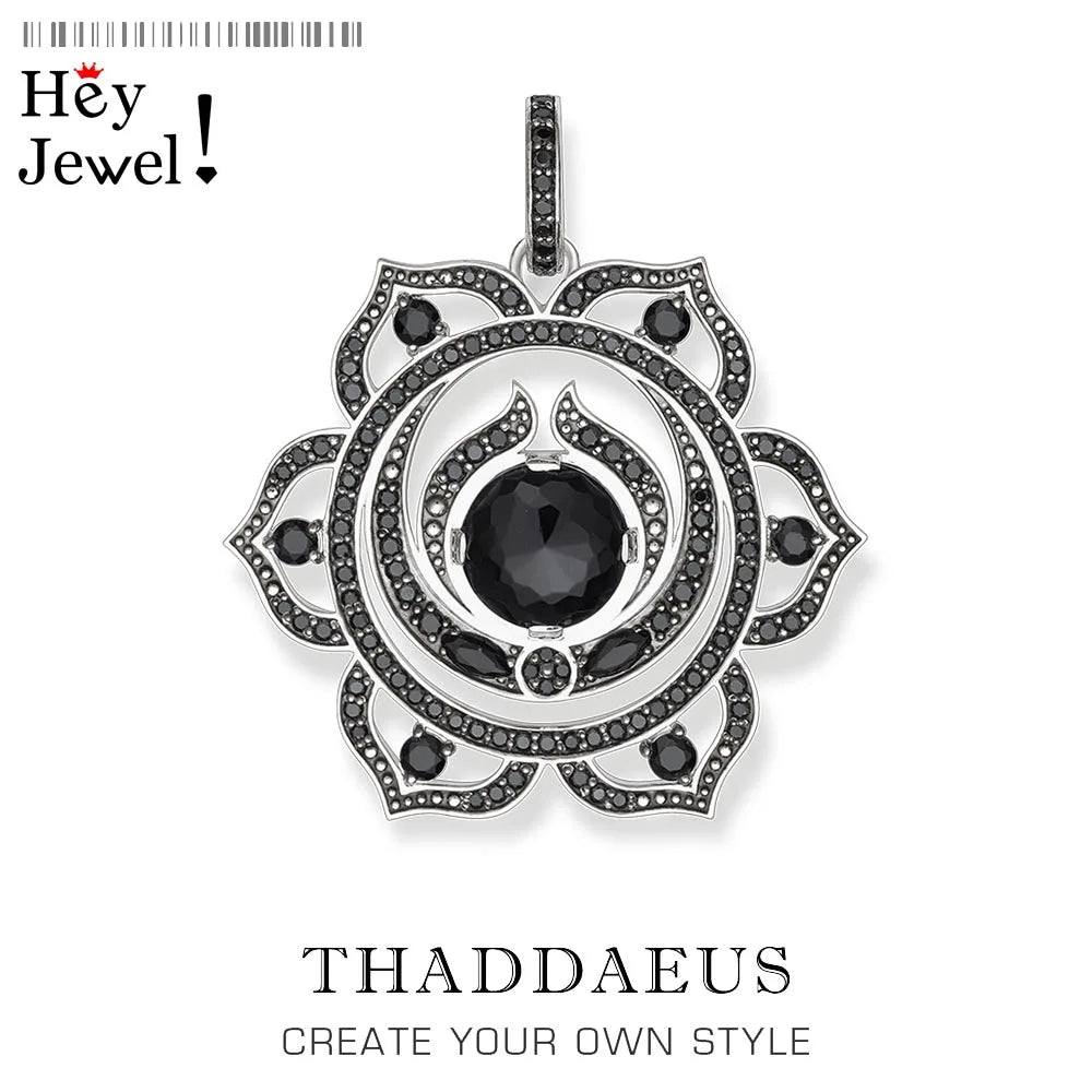 Anhänger Splenic Root Herz Third-Eye Throat Chakra Lotus Karma Wheel, brandneuer Vintage-Schmuck Bijoux Geschenk für Frau Mädchen Männer