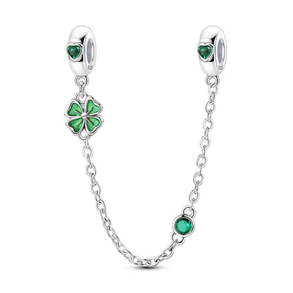 Glücksbringer aus 925er-Sterlingsilber mit vierblättrigem Kleeblatt, Hufeisenkrabbe, Marienkäfer-Zahlen-Charm, passend für DIY-Armbänder, Halsketten, Gesundheit, Glücksgeschenke
