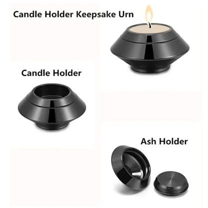 Kleine Andenken Urnen für menschliche Asche Beerdigung Denkmal Urne Container Kerzenhalter Urne Edelstahl Denkmal Asche Halter