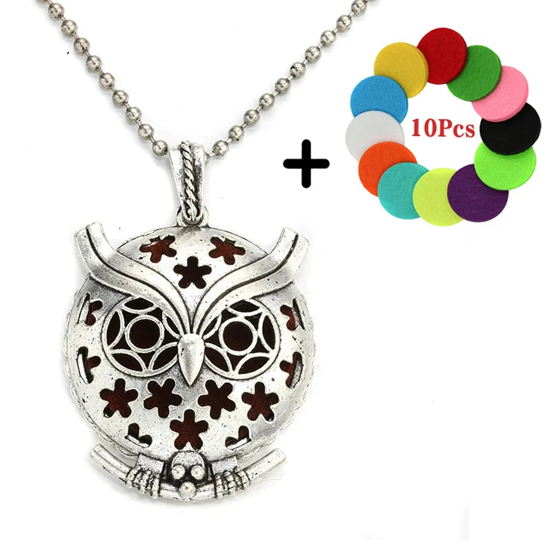Beliebte Design Mode Aromatherapie Halskette Lotus Parfüm Medaillon Schmuck Ätherisches Öl Diffusor Anhänger Unisex Für Dropshipping