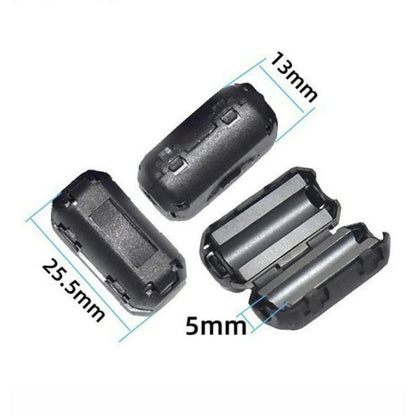48PCS Ferritkern Set mit gefalteten Ferrit-Interferenzfilterkabelklemmen Clip-on Ferritkerne Clip für Netzkabel
