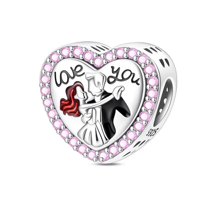 925 Sterling Silber Original Charms Perle CZ Zirkon Liebe Mama Rosa Herz Anhänger Passend für Armband DIY Damen Schmuck Geschenk für Freundin