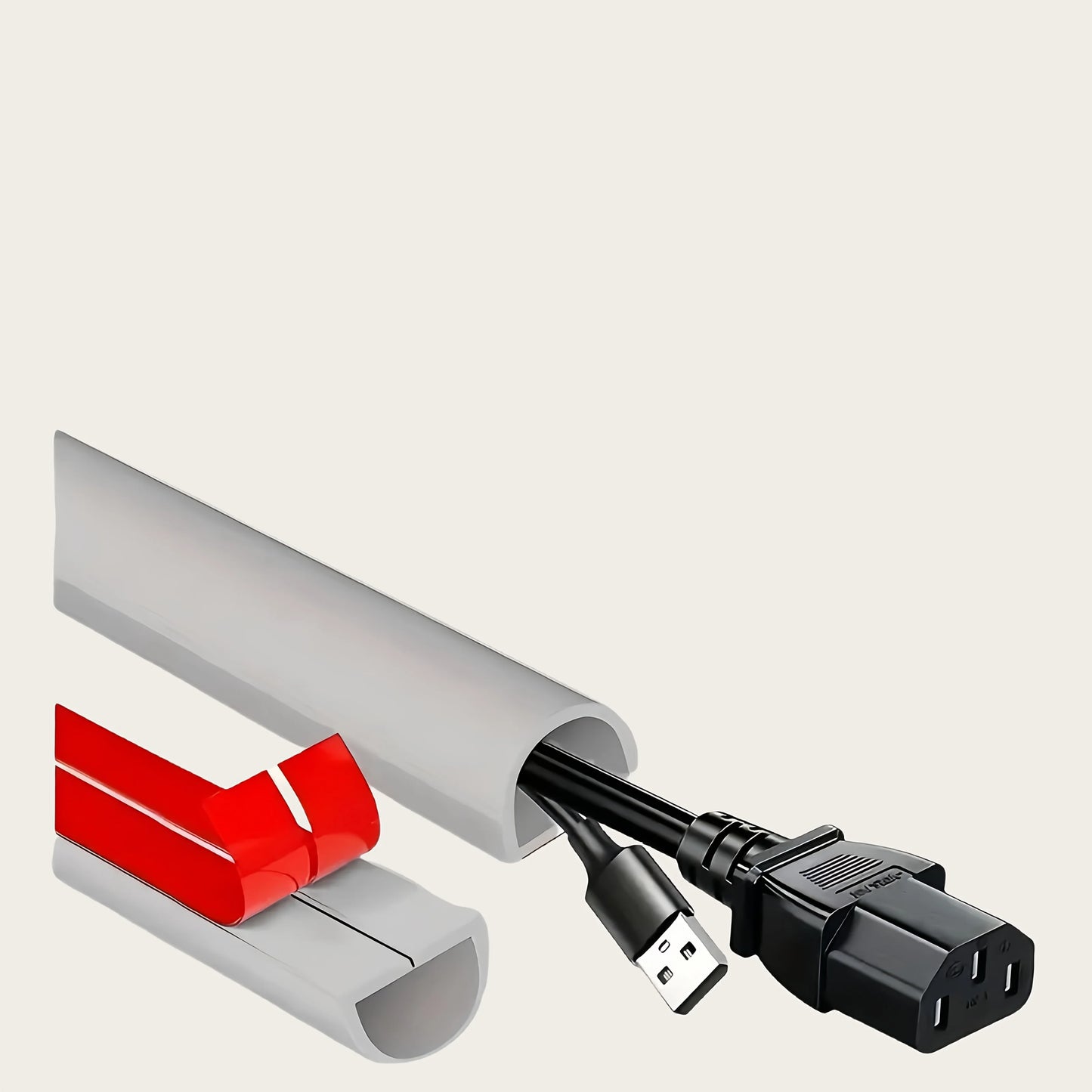 1 x 1/3 m selbstklebender PVC-Kabelmanagementstreifen, dekorativer Drahtschutzstreifen, geeignet zum Abdecken von Drähten an Wänden und Böden