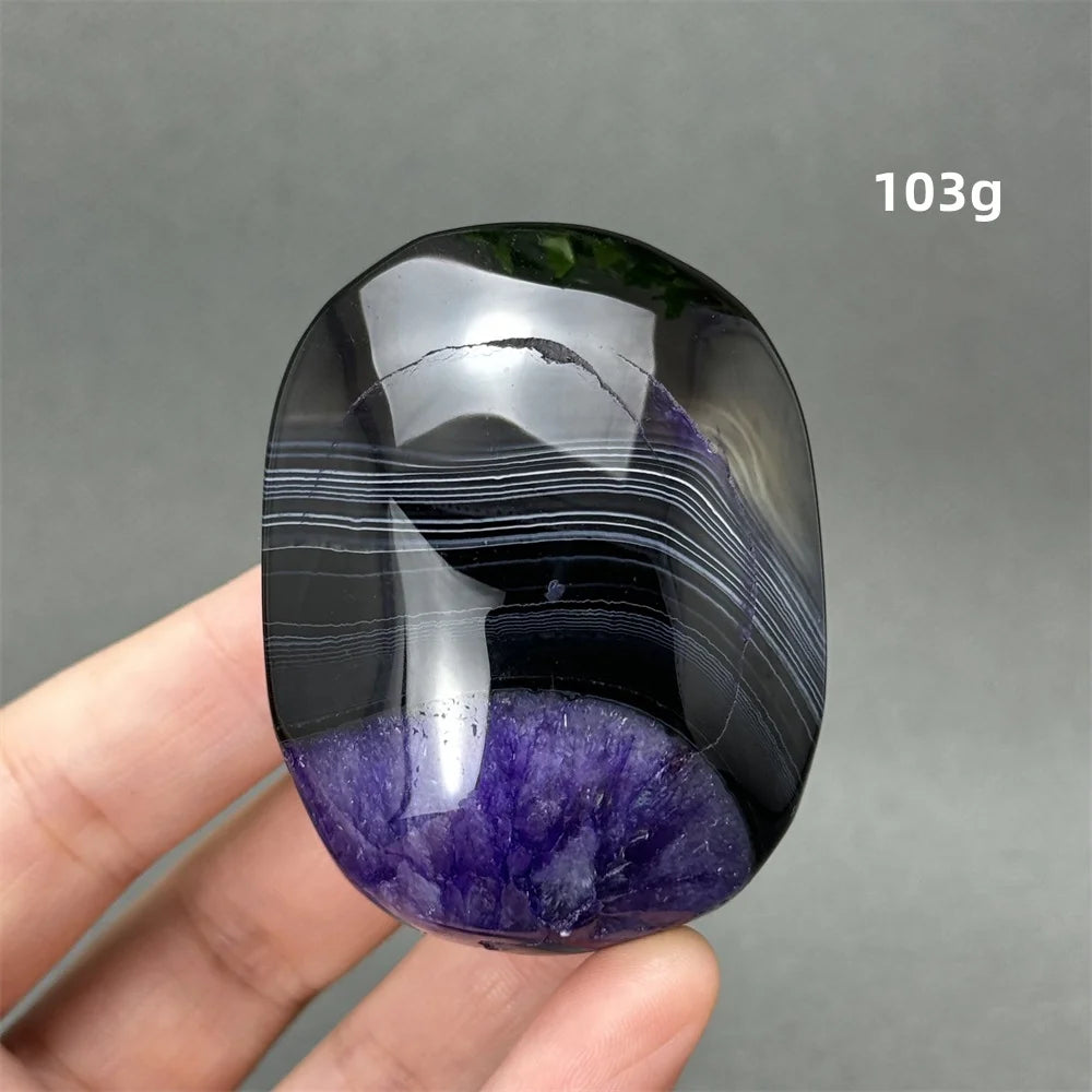Natürlicher Edelstein Achat Kristall Palm Spielen Mineral Quarz Reiki Heilung Energie Spirituelle Meditation Home Decor Geschenk