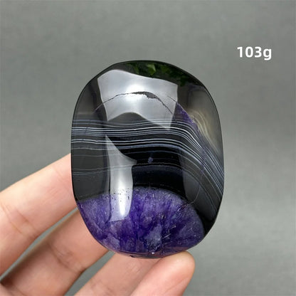 Natürlicher Edelstein Achat Kristall Palm Spielen Mineral Quarz Reiki Heilung Energie Spirituelle Meditation Home Decor Geschenk