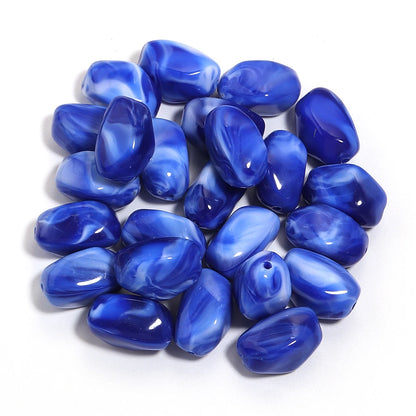 20 Teile/los Unregelmäßige Doppel Farben Acryl Perlen für Schmuck Machen Meteorit form Lose Spacer Perlen DIY Armband Halskette