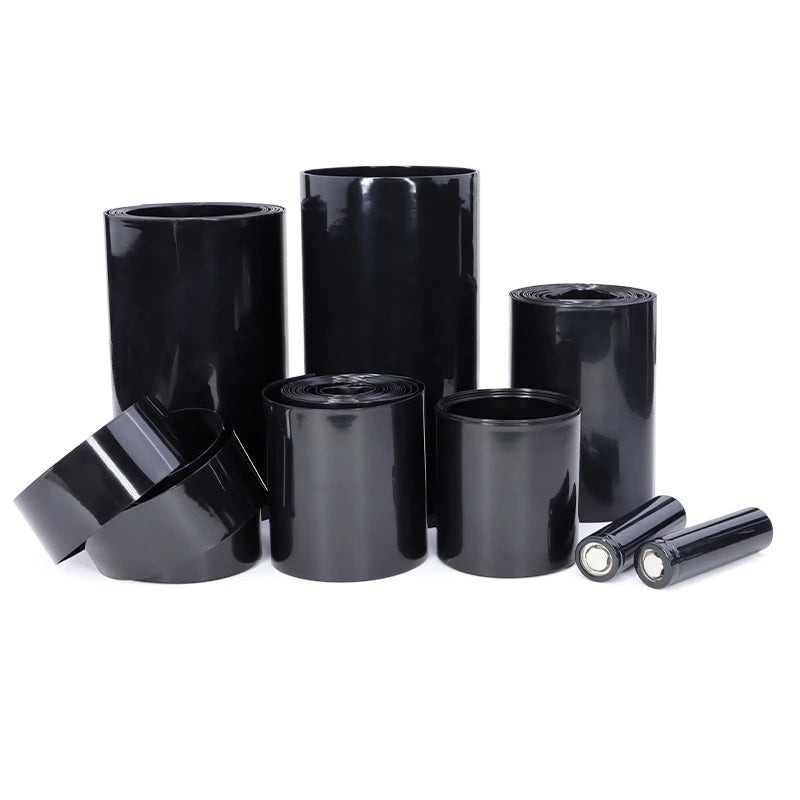 3/5M PVC Schwarzer Schrumpfschlauch Breite 29,5mm ~ 200mm 18650 Lipo Akku-Pack Isolierte Kabelhülle Schutzfolie Batteriefolienummantelung