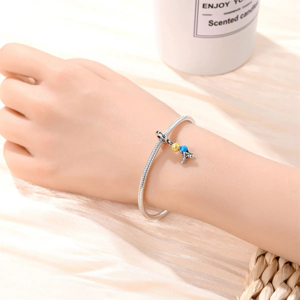 Heißer Verkauf 925er Sterlingsilber Raumschiff-Perlen und Kosmonauten-Anhänger, passend für exquisite Armbänder, schöne Schmuck-Accessoires, Geschenke