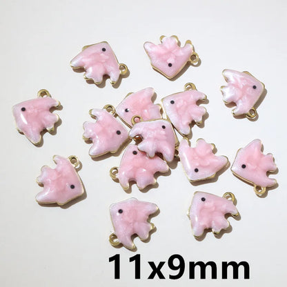 20 Stück 11x9mm Edelstahl Fisch Emaille Charms Anhänger Edelstahl DIY Schmuck Herstellung Zubehör Ergebnisse