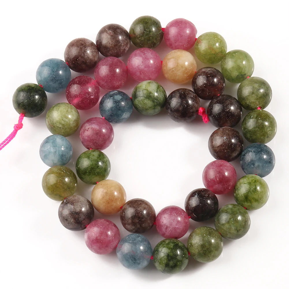 6/8/10mm Naturstein Saphir Farbe Jade Perlen blau runde lose Perlen für Schmuck herstellung liefert DIY Charms Armbänder 15''