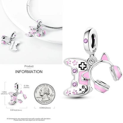 Charms aus 925er-Sterlingsilber, bunt, Sonnenblume, Hund, Jungen, Geschenkartikel, Schmetterling, Flugzeug, Erde, passend für Original-Anhänger, Schmuck, Make-up