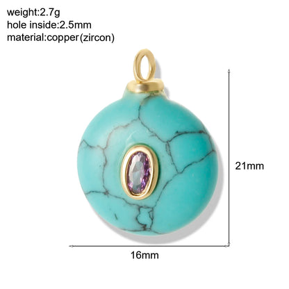 Bohemian Naturstein Perle Charms Für Schmuck Machen Liefert Blau Grün Stein Zirkon Dijes Diy Ohrringe Armband Halskette