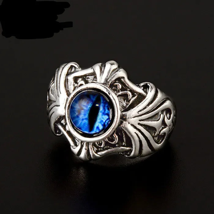 Retro Poseidon Kompass Ring versilbert Hexagramm Öffnung verstellbarer Ring Männer und Frauen Hip-Hop Trend Schmuck Geschenk