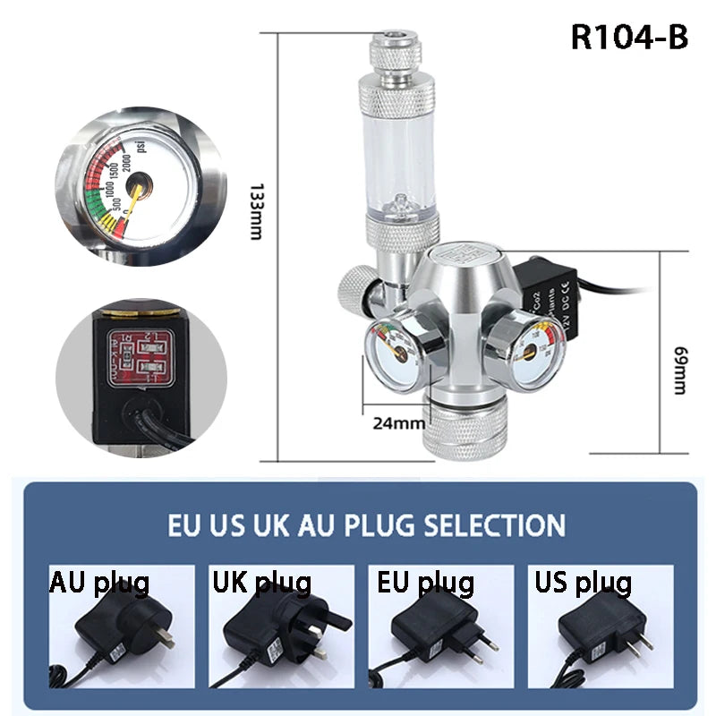 Neue DIY Aquarium CO2 Regler Elektromagnetische Ventil Blase Zähler CO2 Control System Aquarium CO2 Druckminderventil