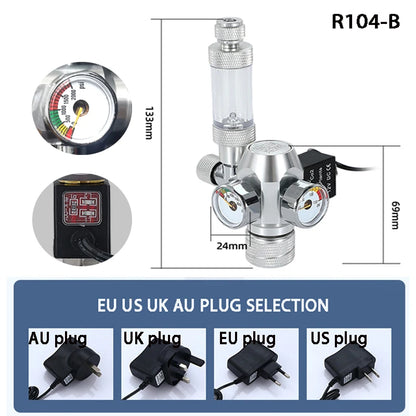 Neue DIY Aquarium CO2 Regler Elektromagnetische Ventil Blase Zähler CO2 Control System Aquarium CO2 Druckminderventil