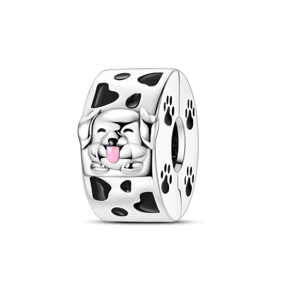 Lucky Clover Clip Charms 925 Sterling Silber Original Black Cat Stopper Clamp Silikon Spacer Charm für DIY Schmuck Armband