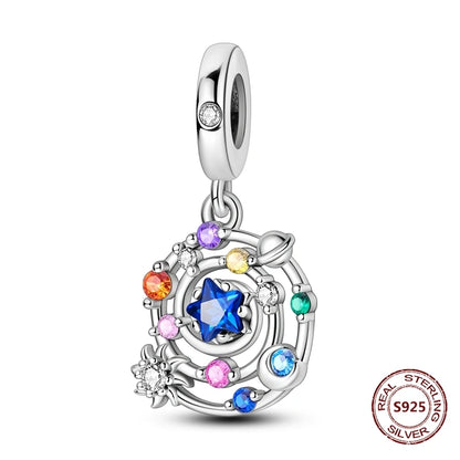 Gelber Sonnenblumen-Charm aus 925er Silber, Original-Zirkon, Kolibri, Einhorn-Charms, passend für Armbänder, DIY-Schmuck für Frauen, Hochzeitsgeschenk