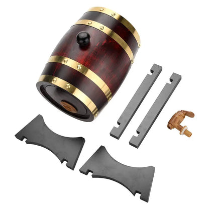 3l Whisky fass Holzfass Vintage Eiche Bier Brau werkzeuge Zapfhahn Spender für Rum Topf Whisky Weinbar Werkzeuge