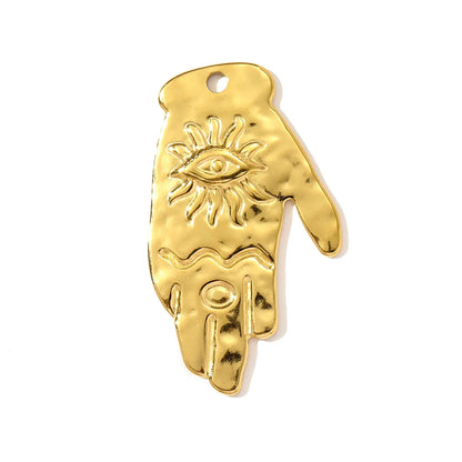 3 teile/los Französisch Retro Edelstahl Emaille Liebe Herz Halskette Anhänger Hamsa Hand DIY Ohrring Charme Frauen Große Kreuz Schmuck