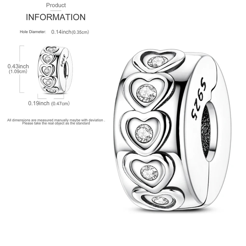 Katze Schmetterling Gänseblümchen CZ Pave Clip Charms Positionierung Schnalle 925 Sterling Silber Silikon Spacer Perlen passen Original Racelet DIY