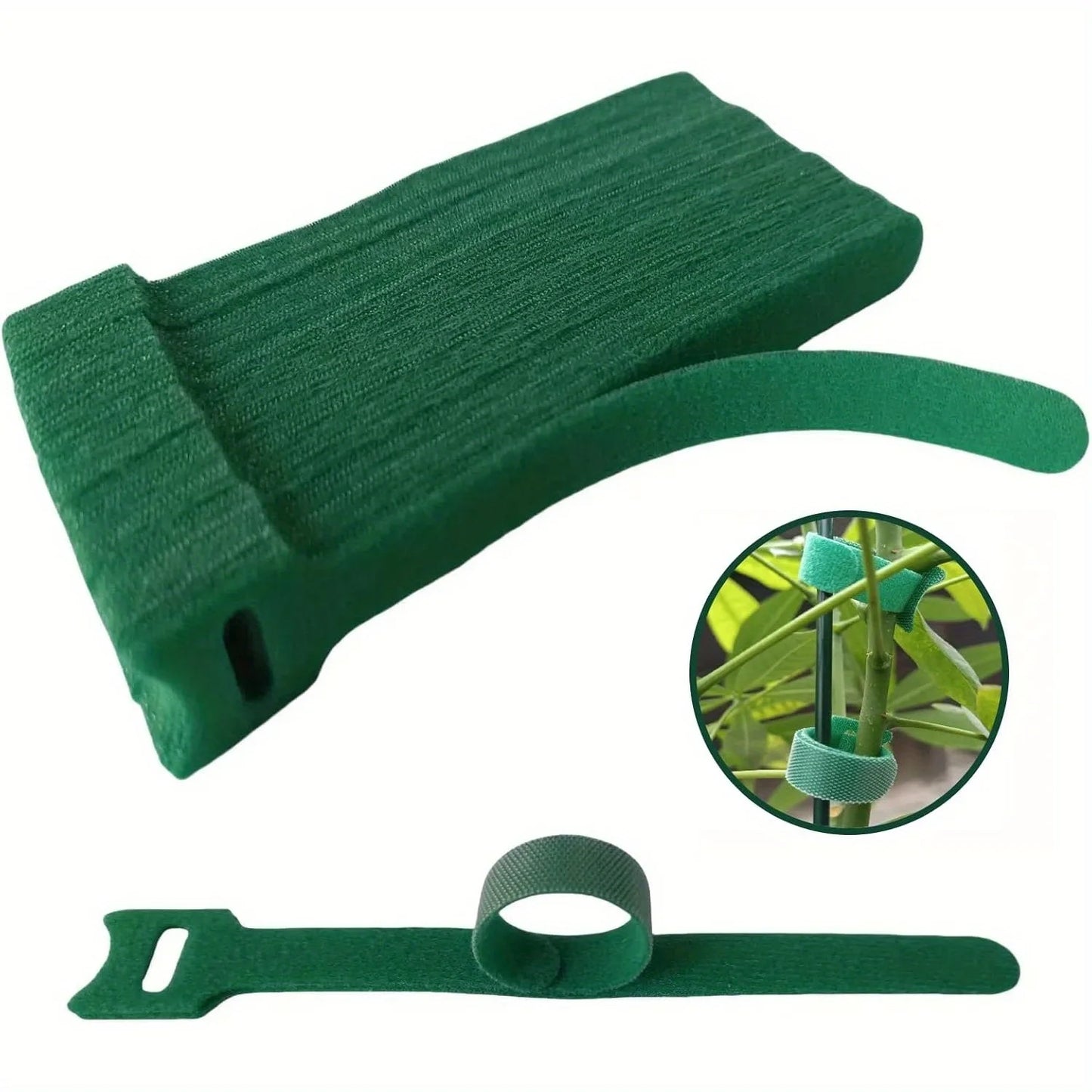 50/100 Stück wiederverwendbare, verstellbare, rutschfeste Pflanzenbinder aus Nylon mit Klettverschluss, ideal für Gartenanwendungen