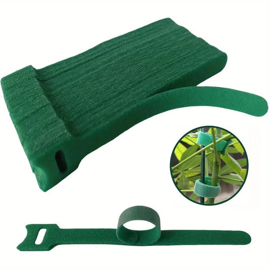 50/100 Stück wiederverwendbare, verstellbare, rutschfeste Pflanzenbinder aus Nylon mit Klettverschluss, ideal für Gartenanwendungen