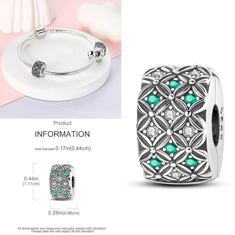 Katze Schmetterling Gänseblümchen CZ Pave Clip Charms Positionierung Schnalle 925 Sterling Silber Silikon Spacer Perlen passen Original Racelet DIY