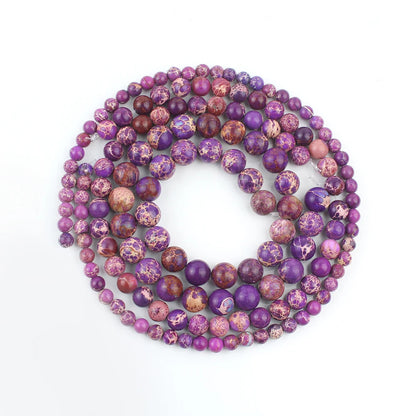 4/6/8/10mm Naturstein Meeressediment Imperial Jaspis Runde Lose Perlen für Schmuck Machen Handarbeiten diy Charms Armband 15''