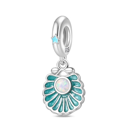 Beliebter Charm-Anhänger aus 925er-Sterlingsilber mit Delfin, sicherer Kette, Muschel und Qualle, passend für Armbänder, exquisites Strandparty-Geschenk