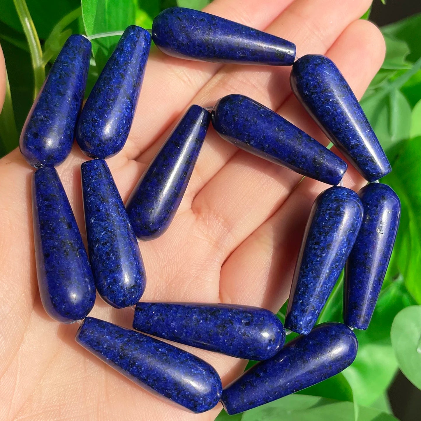 2 Stück natürlicher Wassertropfen aus echtem Stein, Indien-Achate, Labradorit, Tigerauge, Chalcedon, lose Perlen für Schmuckherstellung, DIY-Armband