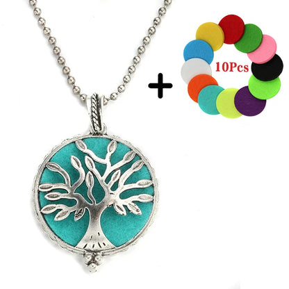 Beliebte Design Mode Aromatherapie Halskette Lotus Parfüm Medaillon Schmuck Ätherisches Öl Diffusor Anhänger Unisex Für Dropshipping