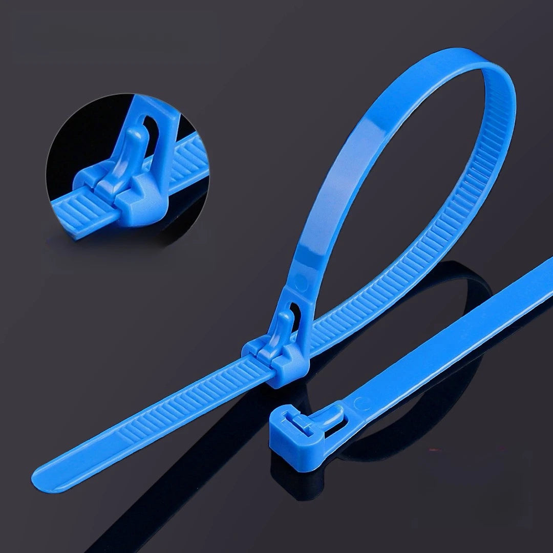 4/5 mm x 150 mm Nylon-Kabelbinder, 50/100 Stück, wiederverwendbar, selbstsichernde Kunststoff-Drahtwickelgurte, Bündel-Organizer