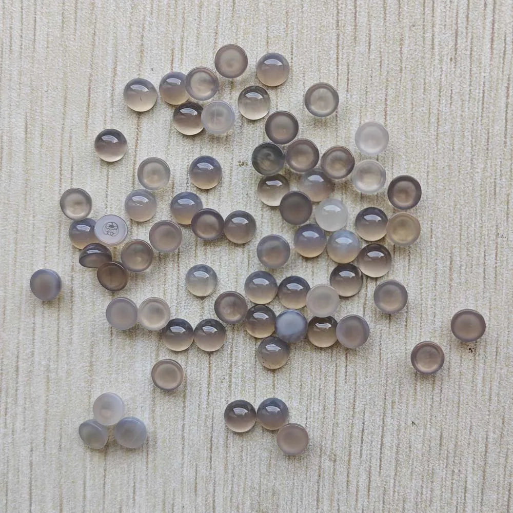 Großhandel 100 Stück Mode gute Qualität Naturstein runde Cab Cabochon Perlen 6mm für Schmuck Zubehör Herstellung