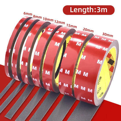 300 cm langes, extra starkes doppelseitiges Klebeband, 0,4 mm dick, für die Heimindustrie im Auto, spezielles starkes doppelseitiges Klebeband