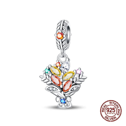 Herbst Neue 925 Sterling Silber Braun Maple Leaf Kürbis Biene Charms Bead Fit 3mm 925 Original Armbänder DIY schmuck Warmes Geschenk