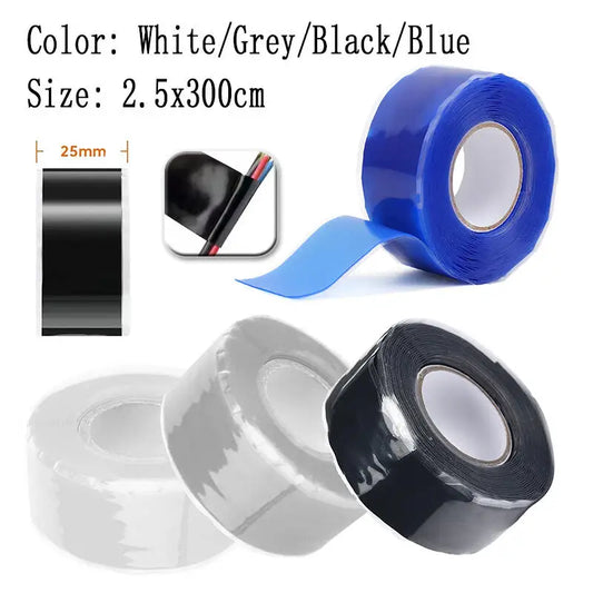 1–4 Stück wasserdichtes, selbstverschmelzendes Silikonband für die Reparatur von Rohrlecks – hochelastisches, selbstklebendes wasserdichtes Klebeband für Lecks Flex