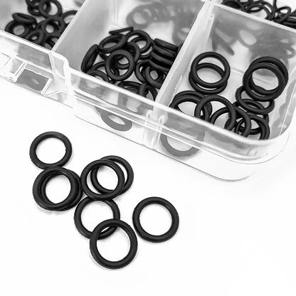 250 Stück EPDM-O-Ringe im Karton, CS1/1,5 mm, Außendurchmesser 3/4/5/6/7/8 mm, säure- und alkalibeständige, wasserdichte Dichtungen für die Reparatur von Maschinen und Ventilen