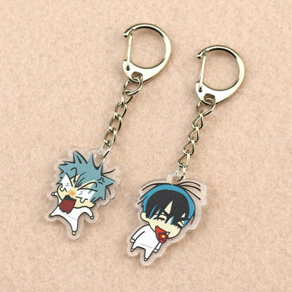 Anime Alien Stage IVAN & TILL Schlüsselanhänger Herz Schleife Handyanhänger Perlen Schlüsselanhänger Vielseitiger Rucksack Dekoration Zubehör Geschenke