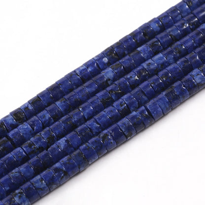 4 x 2 mm flache runde Rondelle-Abstandsperlen, natürlicher Jaspis, rosa Opal, Amethyst, Lapislazuli, Chrysopras-Perlen für die Schmuckherstellung